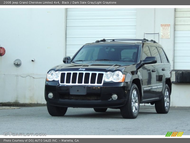 Black / Dark Slate Gray/Light Graystone 2008 Jeep Grand Cherokee Limited 4x4