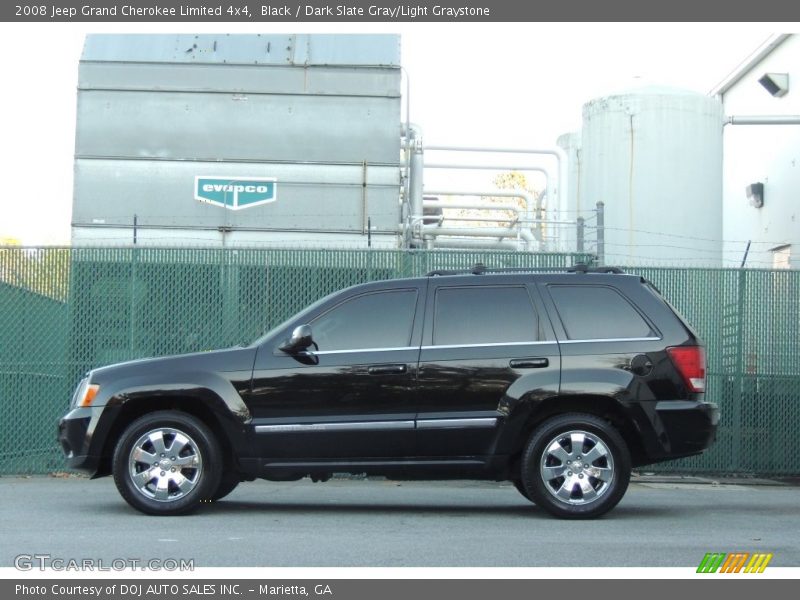 Black / Dark Slate Gray/Light Graystone 2008 Jeep Grand Cherokee Limited 4x4