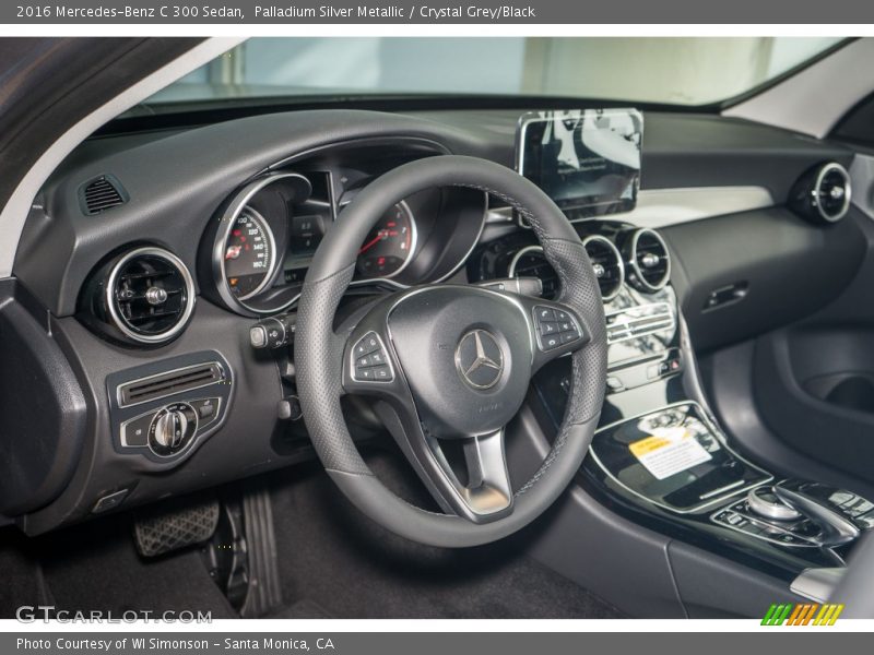 Palladium Silver Metallic / Crystal Grey/Black 2016 Mercedes-Benz C 300 Sedan