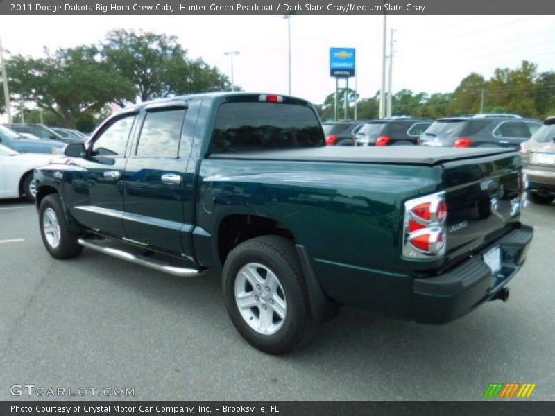 Hunter Green Pearlcoat / Dark Slate Gray/Medium Slate Gray 2011 Dodge Dakota Big Horn Crew Cab