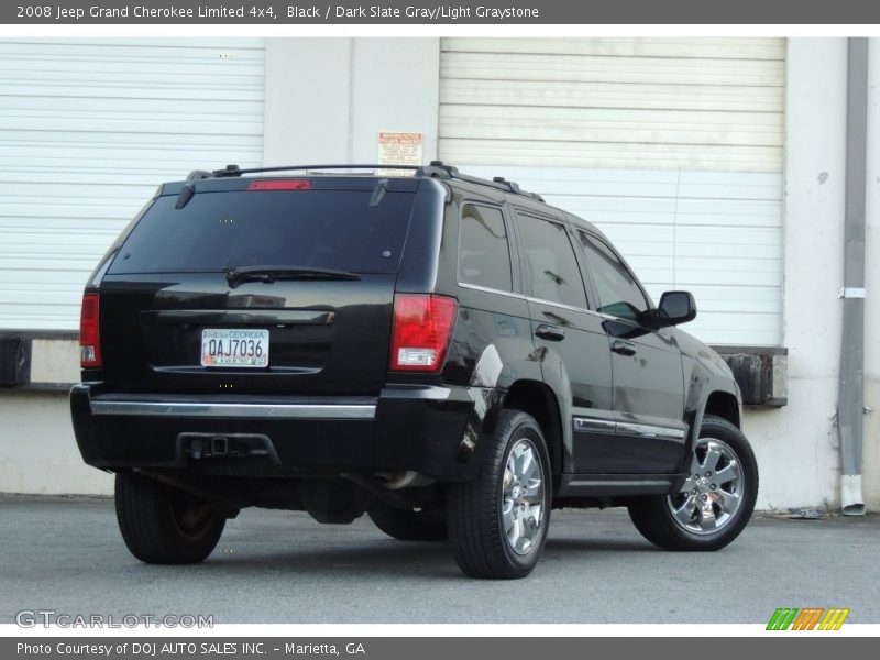 Black / Dark Slate Gray/Light Graystone 2008 Jeep Grand Cherokee Limited 4x4