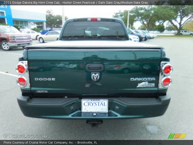 Hunter Green Pearlcoat / Dark Slate Gray/Medium Slate Gray 2011 Dodge Dakota Big Horn Crew Cab