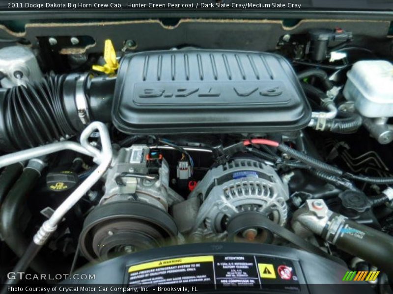 Hunter Green Pearlcoat / Dark Slate Gray/Medium Slate Gray 2011 Dodge Dakota Big Horn Crew Cab