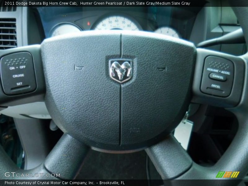 Hunter Green Pearlcoat / Dark Slate Gray/Medium Slate Gray 2011 Dodge Dakota Big Horn Crew Cab