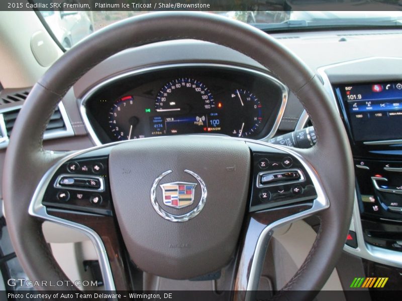 Platinum Ice Tricoat / Shale/Brownstone 2015 Cadillac SRX Premium