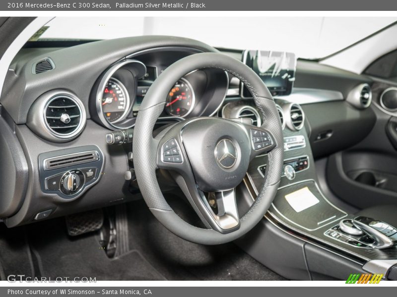 Palladium Silver Metallic / Black 2016 Mercedes-Benz C 300 Sedan