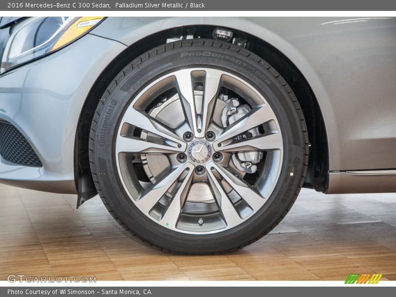 Palladium Silver Metallic / Black 2016 Mercedes-Benz C 300 Sedan
