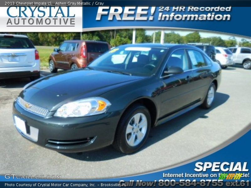Ashen Gray Metallic / Gray 2013 Chevrolet Impala LS