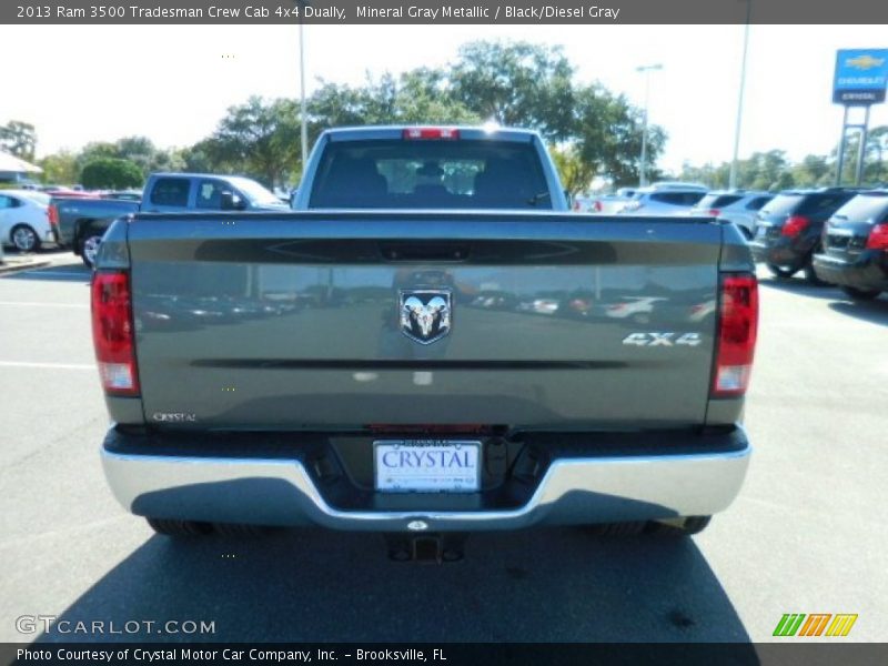 Mineral Gray Metallic / Black/Diesel Gray 2013 Ram 3500 Tradesman Crew Cab 4x4 Dually