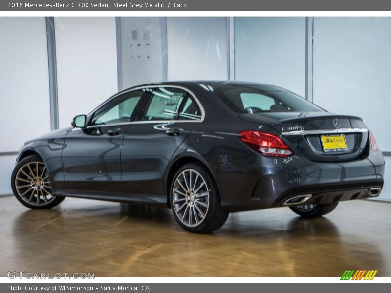 Steel Grey Metallic / Black 2016 Mercedes-Benz C 300 Sedan