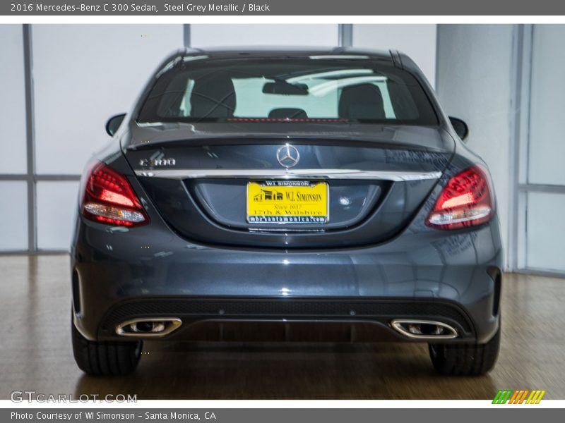 Steel Grey Metallic / Black 2016 Mercedes-Benz C 300 Sedan