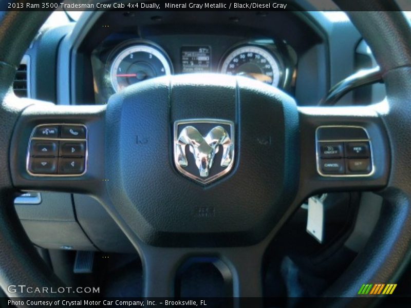 Mineral Gray Metallic / Black/Diesel Gray 2013 Ram 3500 Tradesman Crew Cab 4x4 Dually