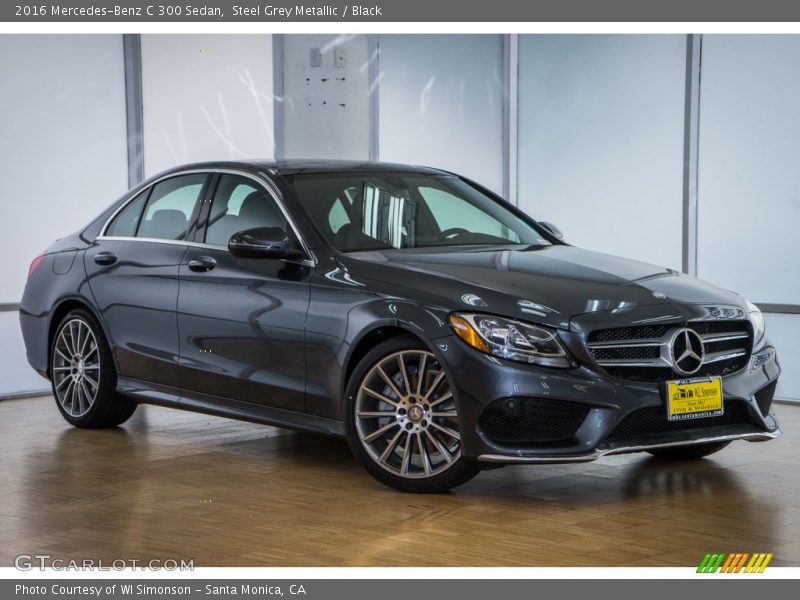 Steel Grey Metallic / Black 2016 Mercedes-Benz C 300 Sedan
