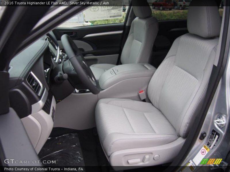 Front Seat of 2016 Highlander LE Plus AWD