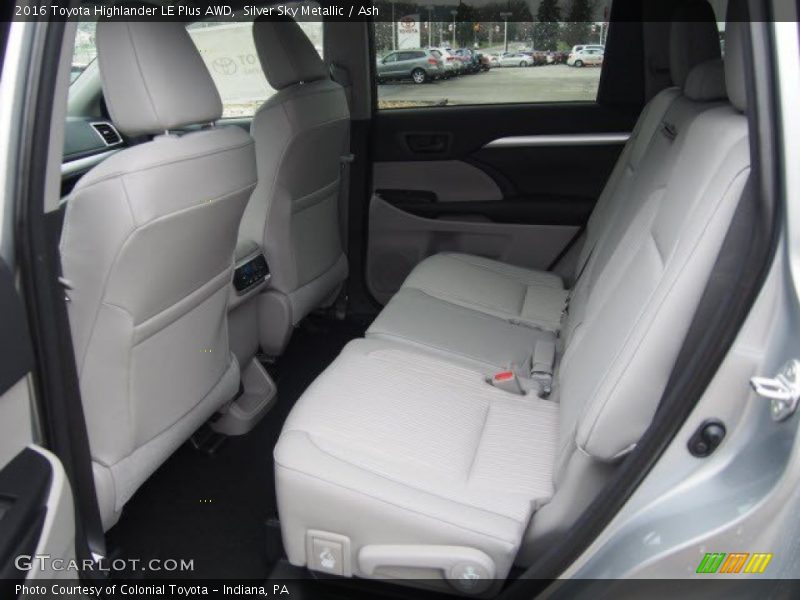 Rear Seat of 2016 Highlander LE Plus AWD