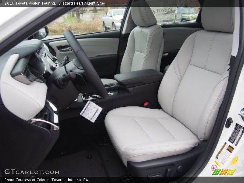 Front Seat of 2016 Avalon Touring