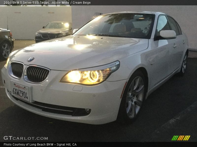 Alpine White / Cream Beige 2010 BMW 5 Series 535i Sedan
