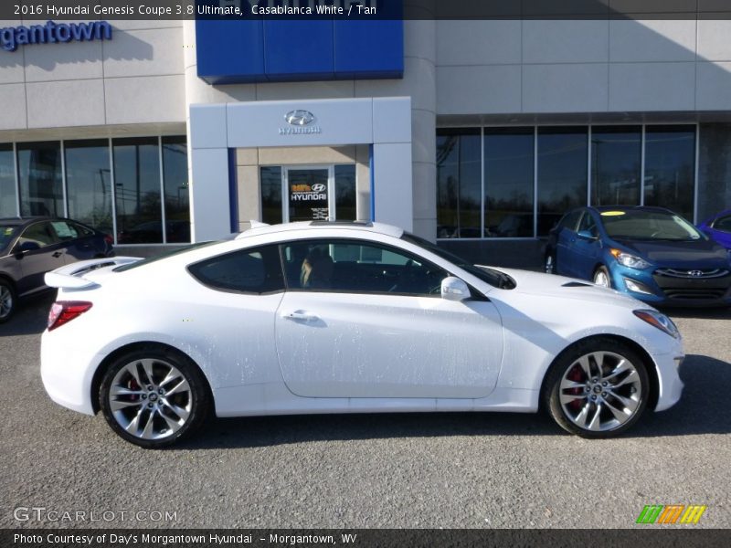 Casablanca White / Tan 2016 Hyundai Genesis Coupe 3.8 Ultimate