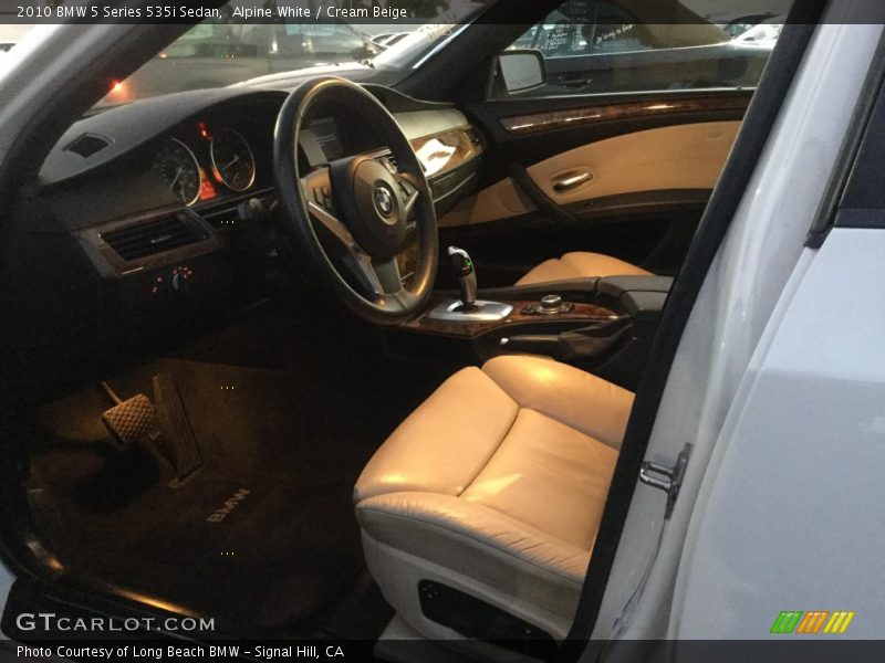 Alpine White / Cream Beige 2010 BMW 5 Series 535i Sedan