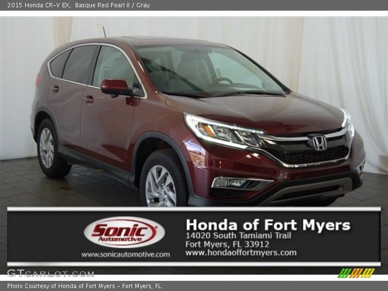 Basque Red Pearl II / Gray 2015 Honda CR-V EX