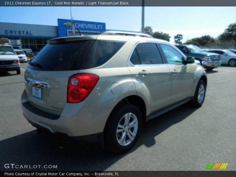 Gold Mist Metallic / Light Titanium/Jet Black 2011 Chevrolet Equinox LT