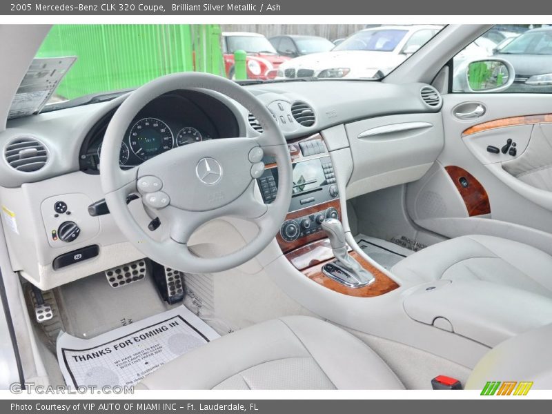 Brilliant Silver Metallic / Ash 2005 Mercedes-Benz CLK 320 Coupe