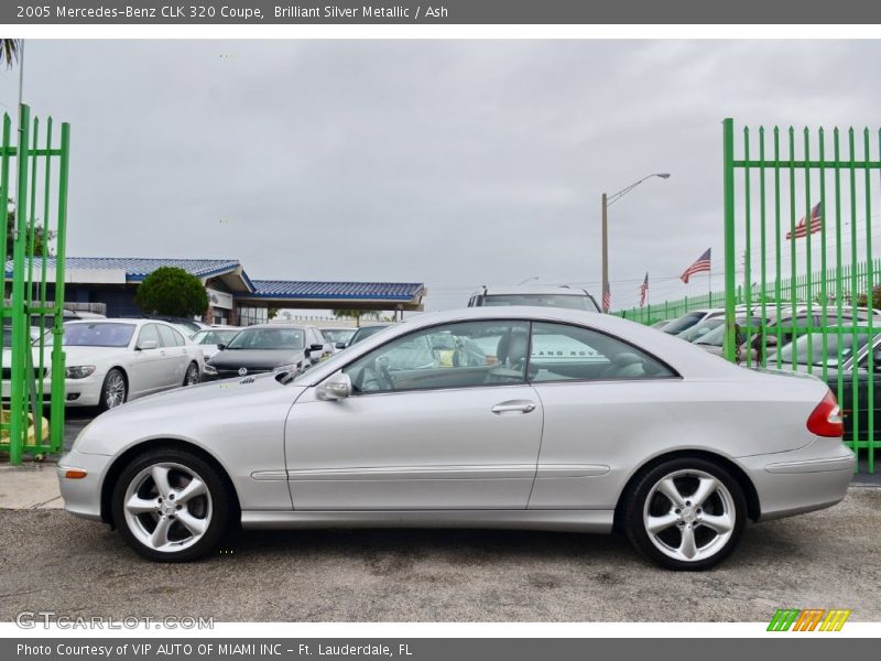 Brilliant Silver Metallic / Ash 2005 Mercedes-Benz CLK 320 Coupe