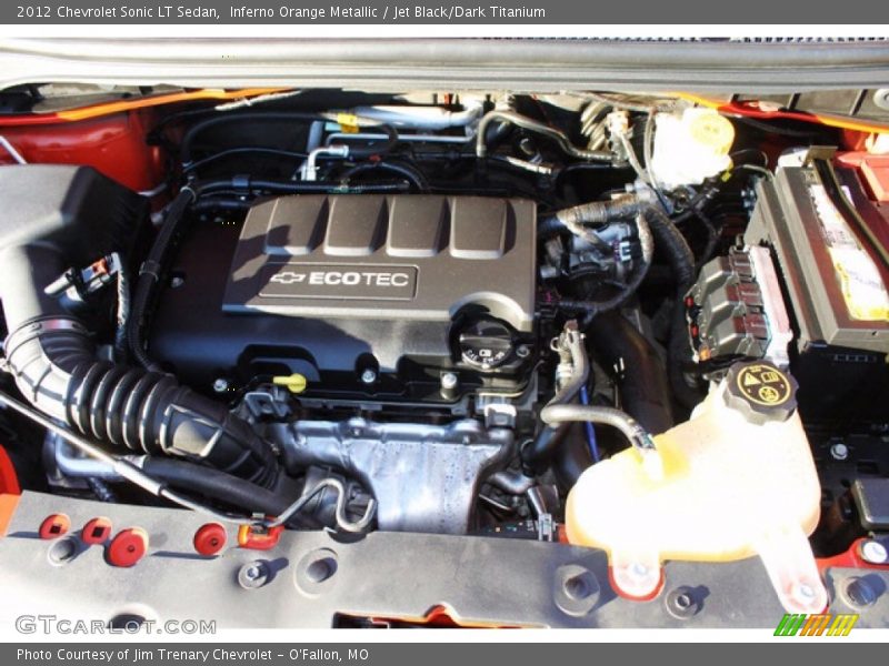 Inferno Orange Metallic / Jet Black/Dark Titanium 2012 Chevrolet Sonic LT Sedan