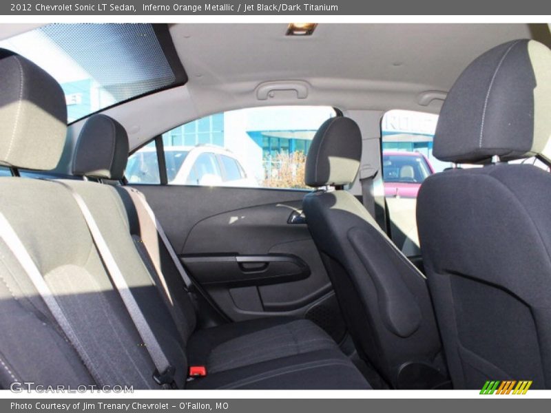 Inferno Orange Metallic / Jet Black/Dark Titanium 2012 Chevrolet Sonic LT Sedan