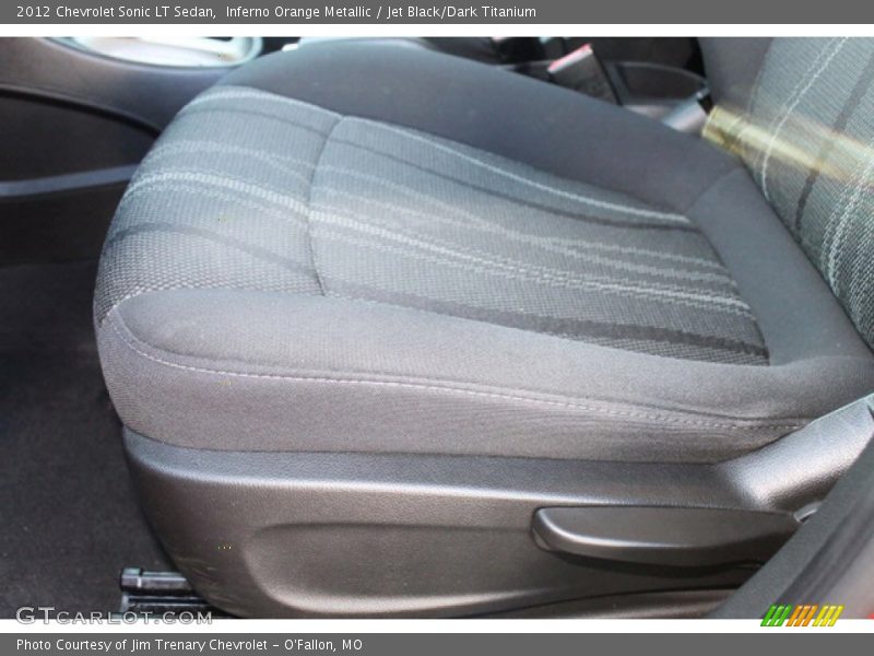 Inferno Orange Metallic / Jet Black/Dark Titanium 2012 Chevrolet Sonic LT Sedan