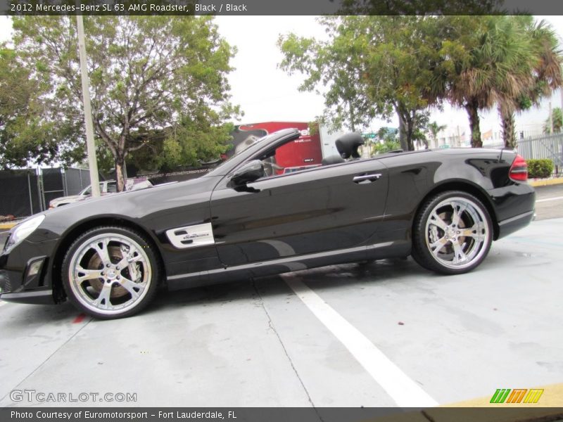 Black / Black 2012 Mercedes-Benz SL 63 AMG Roadster