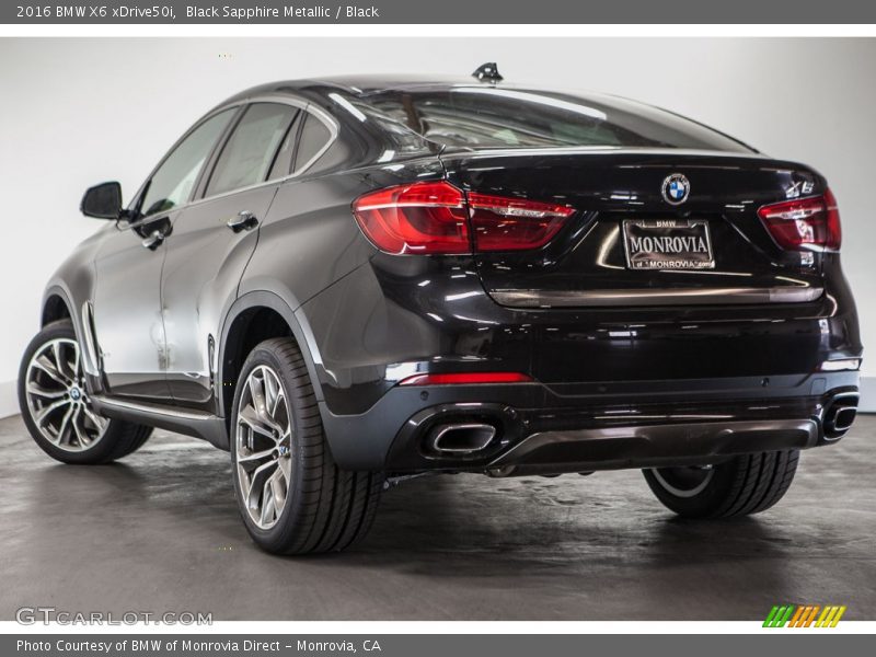 Black Sapphire Metallic / Black 2016 BMW X6 xDrive50i