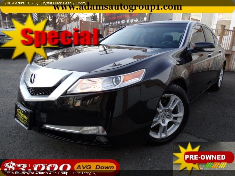 Crystal Black Pearl / Ebony 2009 Acura TL 3.5