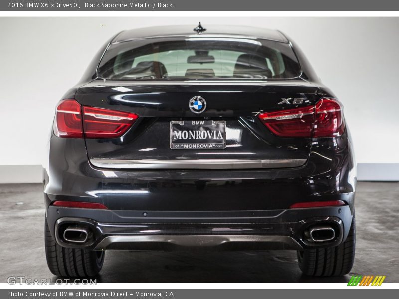 Black Sapphire Metallic / Black 2016 BMW X6 xDrive50i