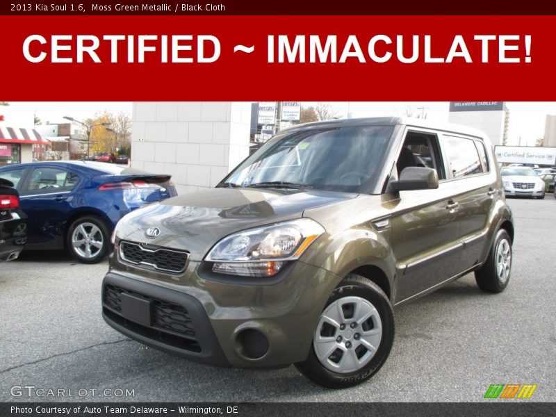 Moss Green Metallic / Black Cloth 2013 Kia Soul 1.6