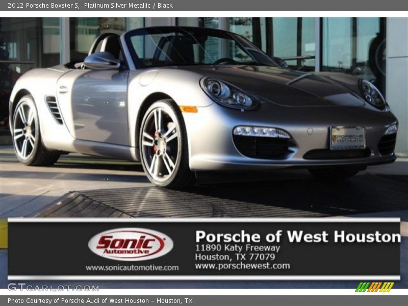 Platinum Silver Metallic / Black 2012 Porsche Boxster S