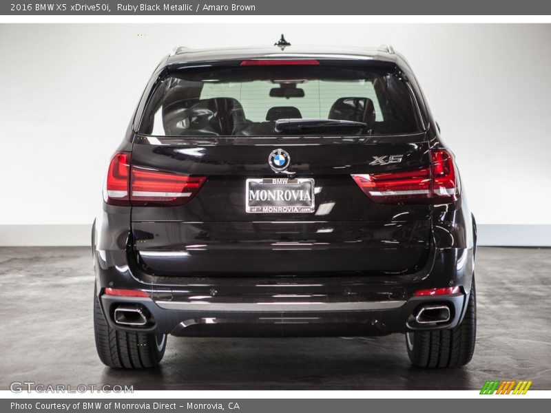 Ruby Black Metallic / Amaro Brown 2016 BMW X5 xDrive50i