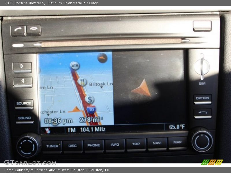 Platinum Silver Metallic / Black 2012 Porsche Boxster S