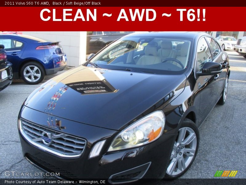 Black / Soft Beige/Off Black 2011 Volvo S60 T6 AWD