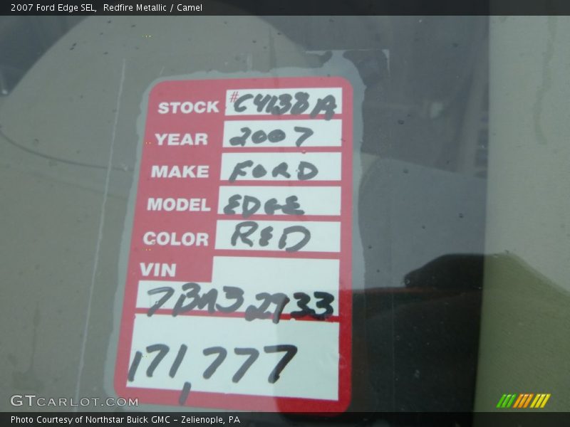Redfire Metallic / Camel 2007 Ford Edge SEL