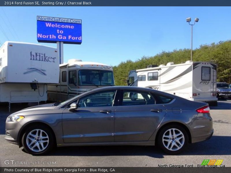 Sterling Gray / Charcoal Black 2014 Ford Fusion SE