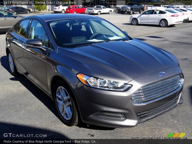Sterling Gray / Charcoal Black 2014 Ford Fusion SE