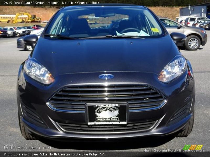 Magnetic Metallic / Charcoal Black 2015 Ford Fiesta SE Sedan