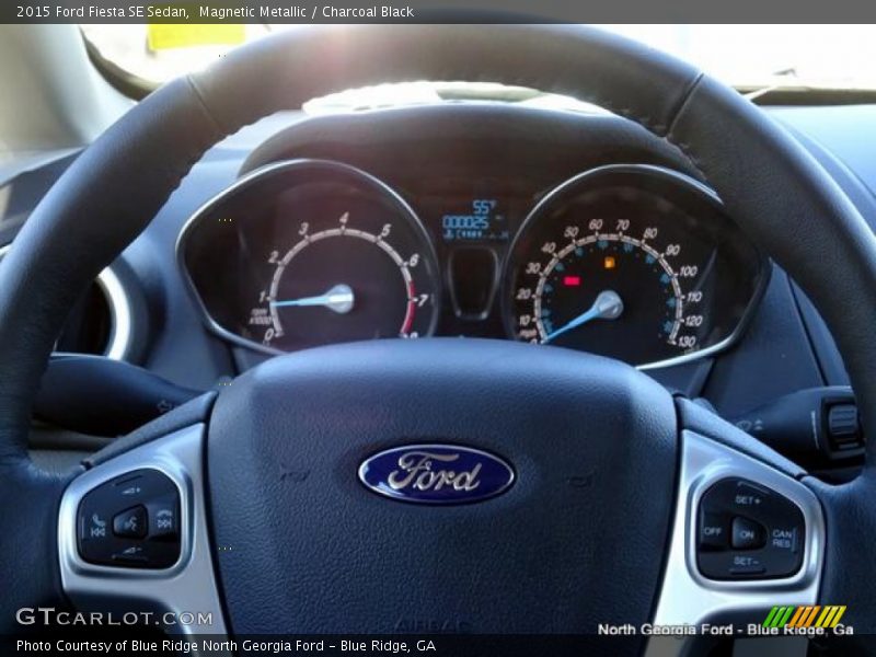 Magnetic Metallic / Charcoal Black 2015 Ford Fiesta SE Sedan