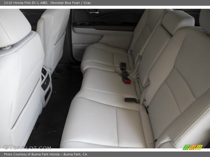 Obsidian Blue Pearl / Gray 2016 Honda Pilot EX-L AWD