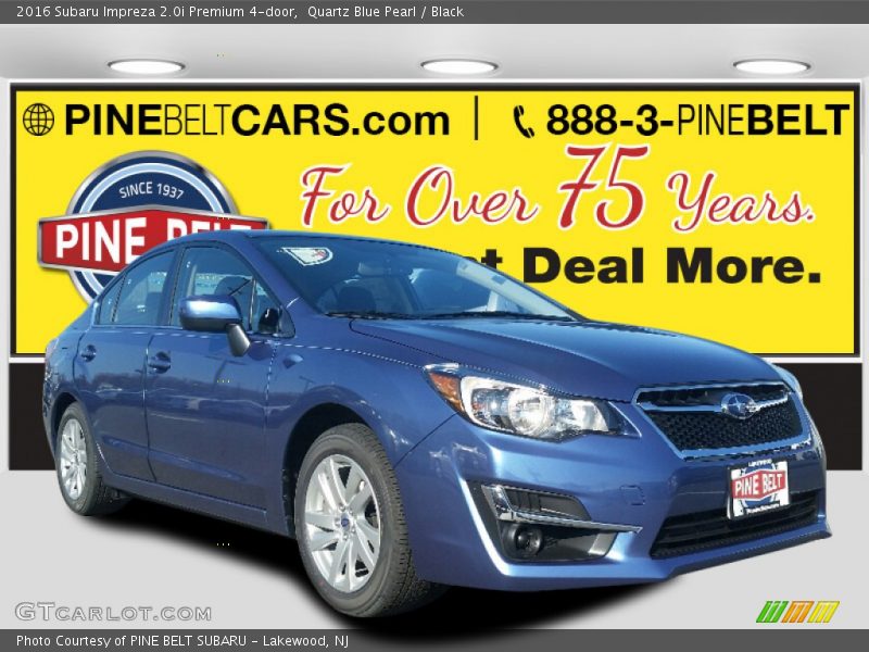 Quartz Blue Pearl / Black 2016 Subaru Impreza 2.0i Premium 4-door