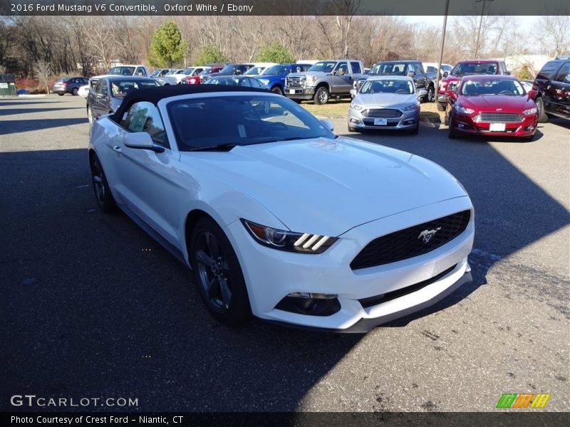 Oxford White / Ebony 2016 Ford Mustang V6 Convertible