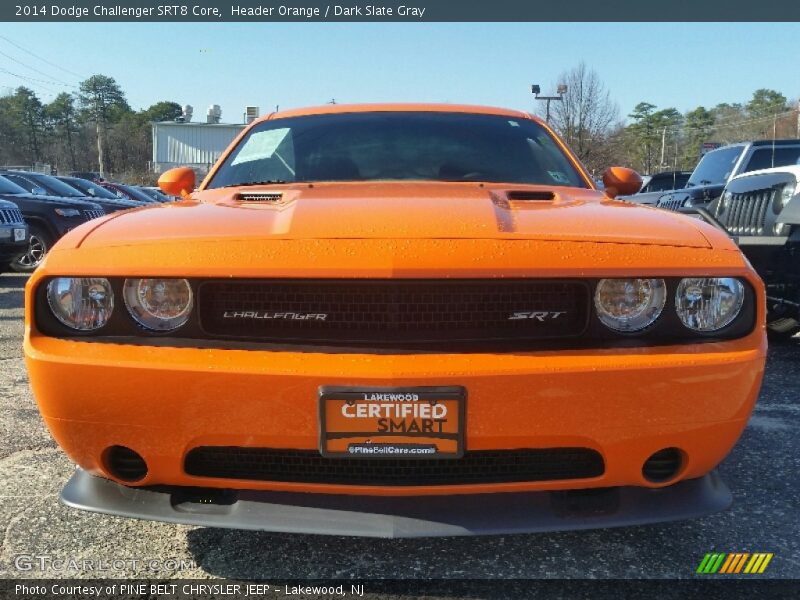 Header Orange / Dark Slate Gray 2014 Dodge Challenger SRT8 Core