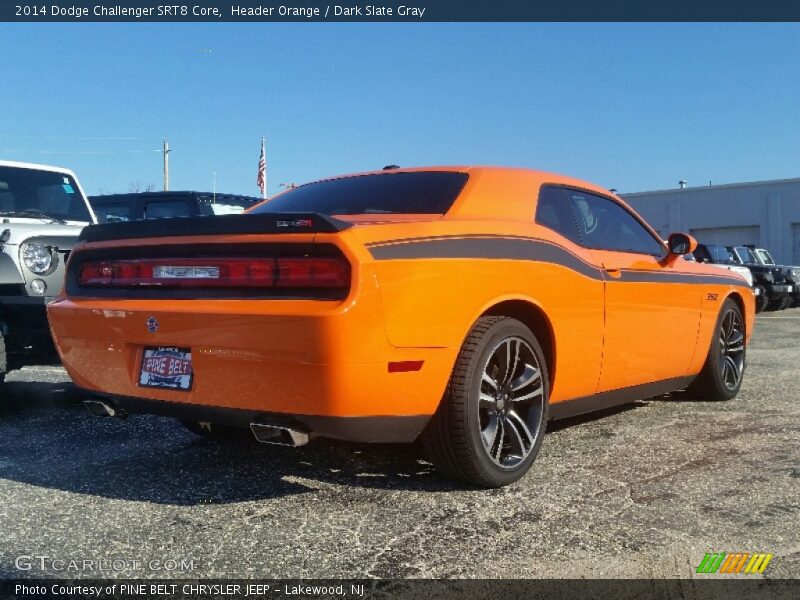 Header Orange / Dark Slate Gray 2014 Dodge Challenger SRT8 Core
