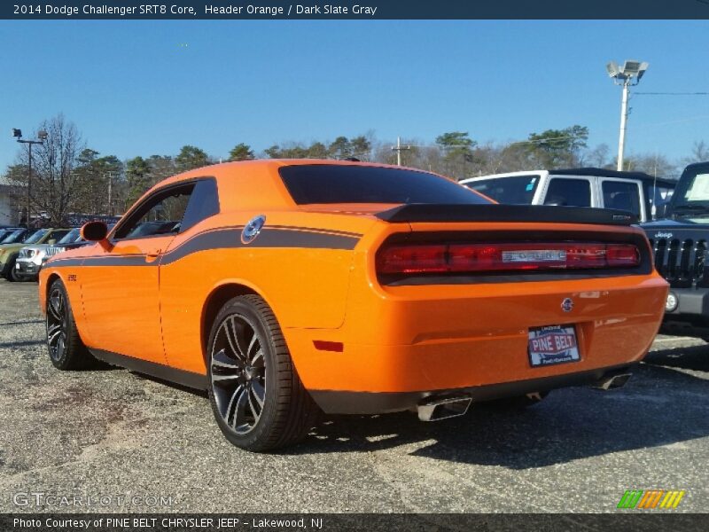 Header Orange / Dark Slate Gray 2014 Dodge Challenger SRT8 Core